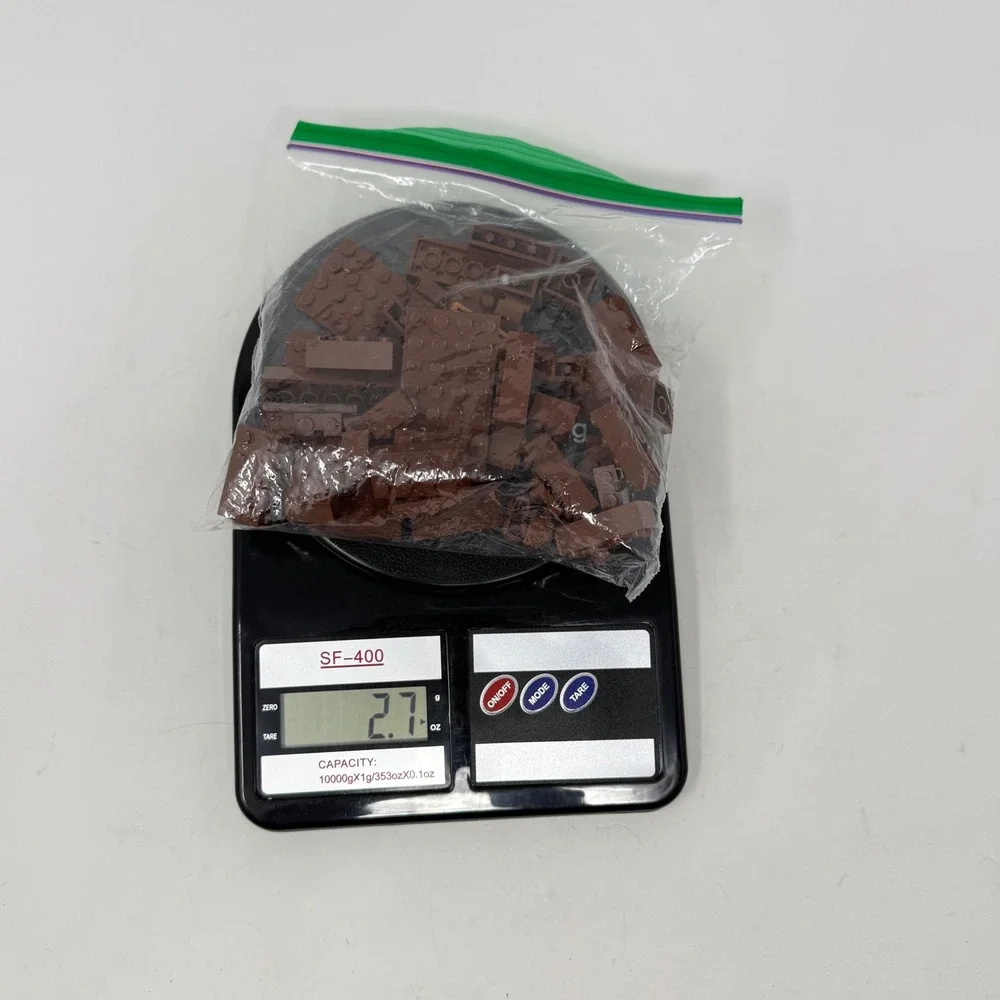 LEGO Mixed Bricks and Plates Bulk Lot Brown 2.7oz Building Pieces Replacement